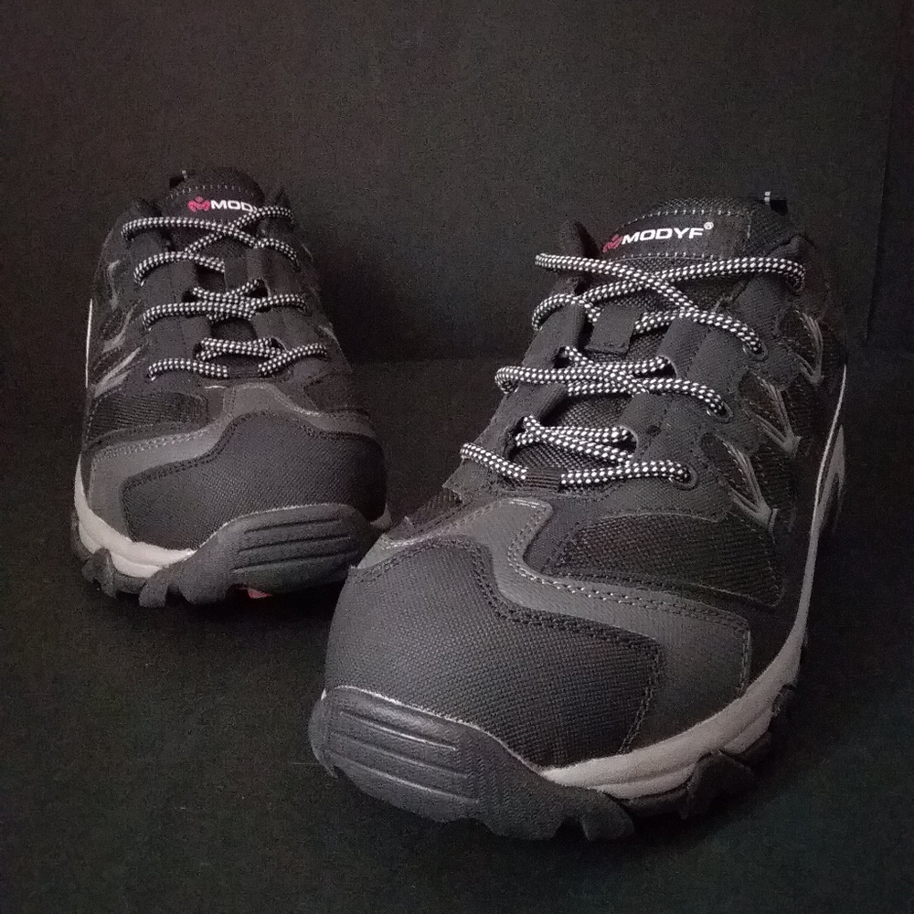 Modyf Men Light Reflection Black Steel Toe Shoes